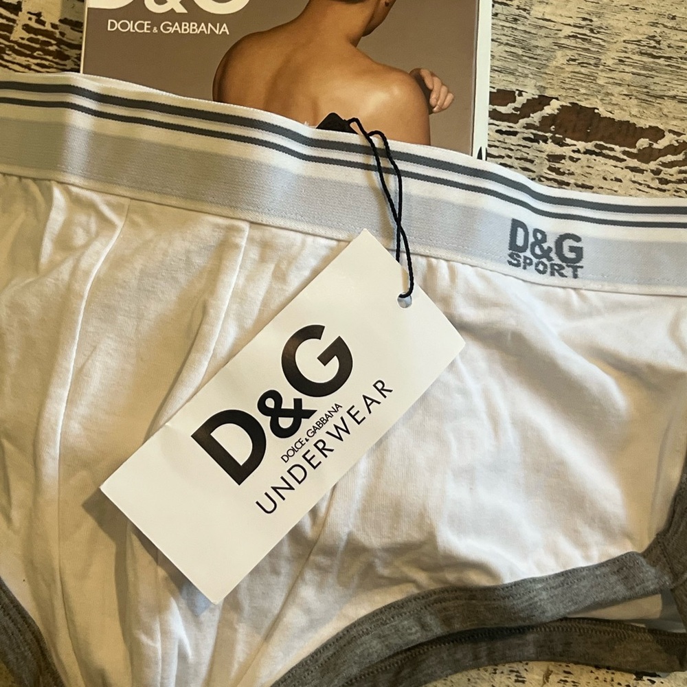 Dolce & Gabbana White and Gray Briefs